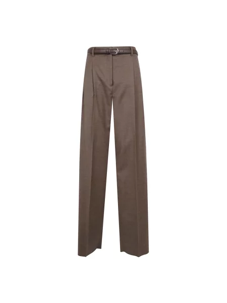 Spodnie Max Mara Studio brązowe