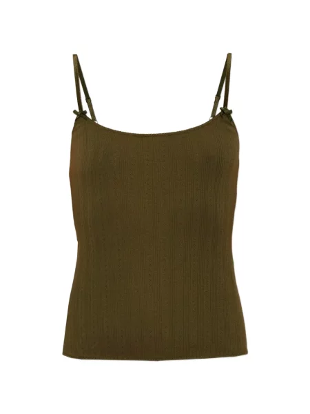 Top Mm6 Maison Margiela cu funde tricotate verde