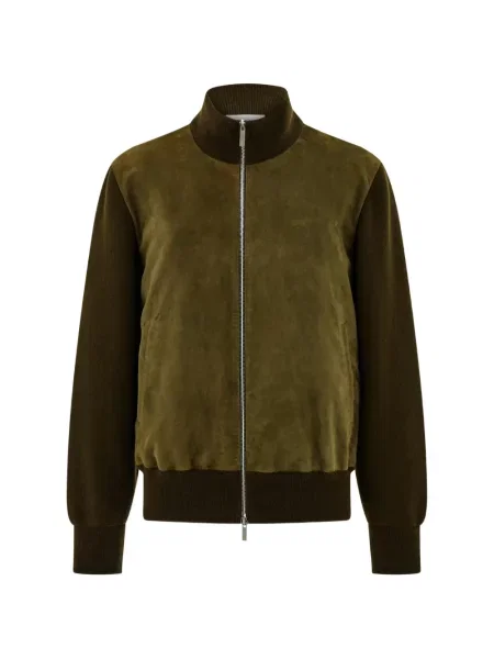 Geacă bomber Ferragamo tricotate verde