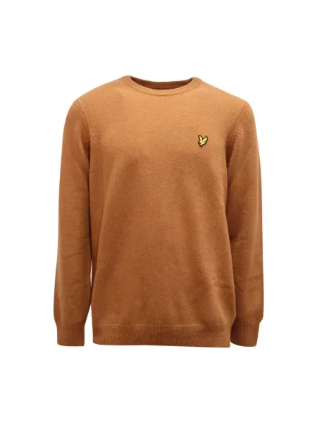 Sweter Lyle & Scott wełniany brązowy