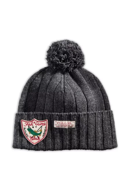 Czapka Polo Ralph Lauren z pomponem szara