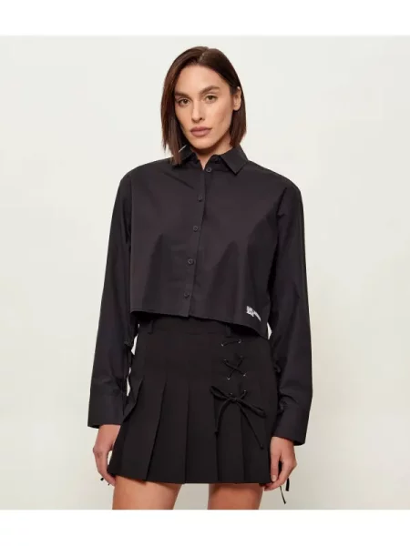 Karl Lagerfeld Jeans Cămașă | Cropped Fit negru