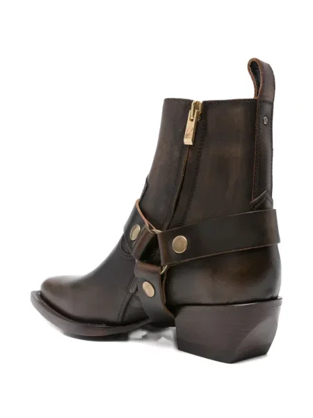 Cizme scurte Golden Goose din piele auriu