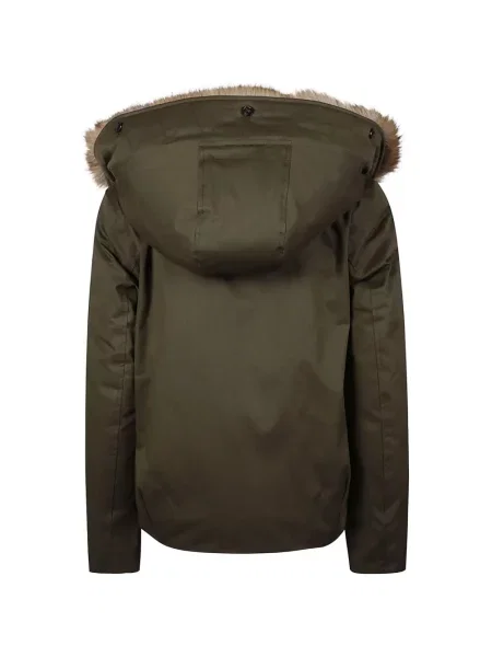 Geacă Woolrich cu glugă cu blană verde