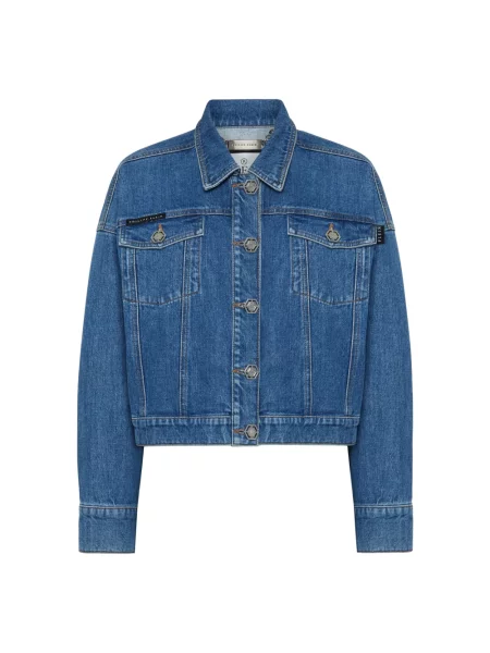 Kurtka jeansowa Philipp Plein niebieska
