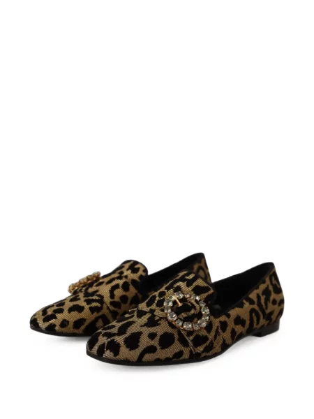 Pantofi loafer Dolce & Gabbana cu imagine cu model leopard