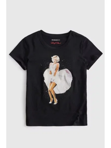 Guess T-Shirt μαύρο