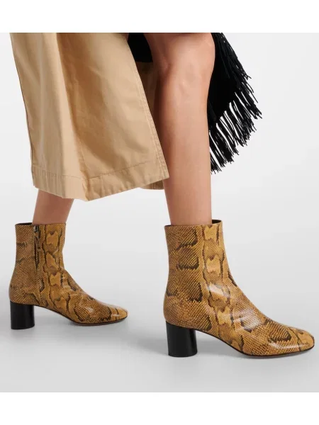 Cizme scurte Isabel Marant din piele alb