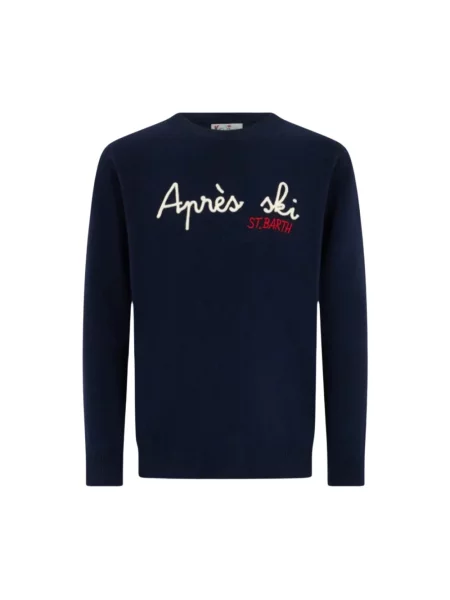 Sweter Mc2 Saint Barth z kaszmiru niebieski