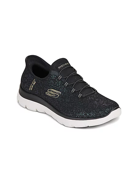 Hlačke slip Skechers črna