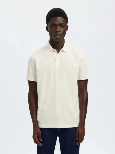 SELECTED Tricou SLHFAVE natural alb