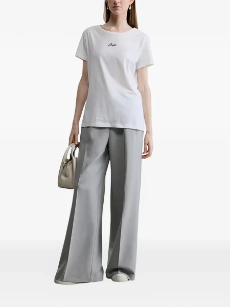Tricou Boss cu broderie alb