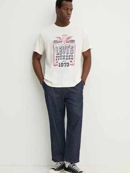 Kratka majica Levi's SS RELAXED FIT TEE bež