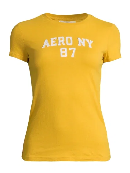 AÉROPOSTALE Tricou NY galben auriu alb