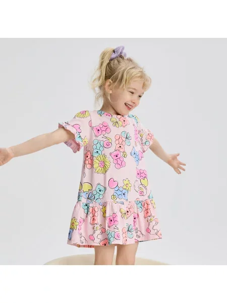 Reserved Šaty se vzorem pastelově růžová