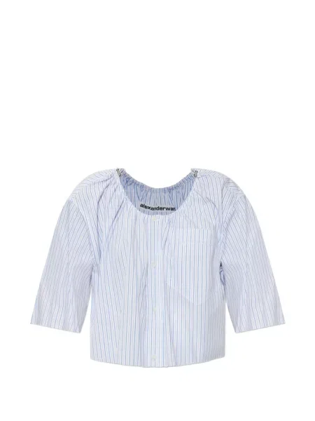 Decupat top Alexander Wang alb