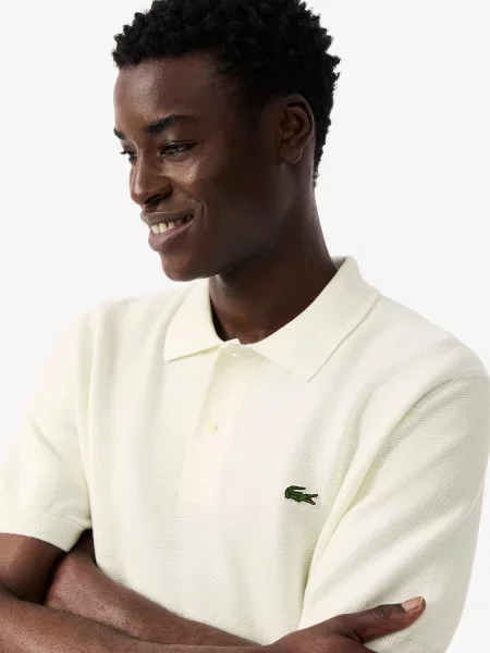 Поло Lacoste бежевое