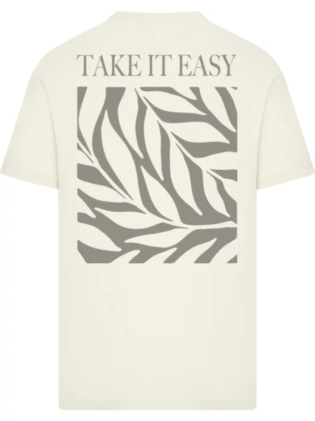 Mister Tee Tricou Take It Easy Plants / verde bej