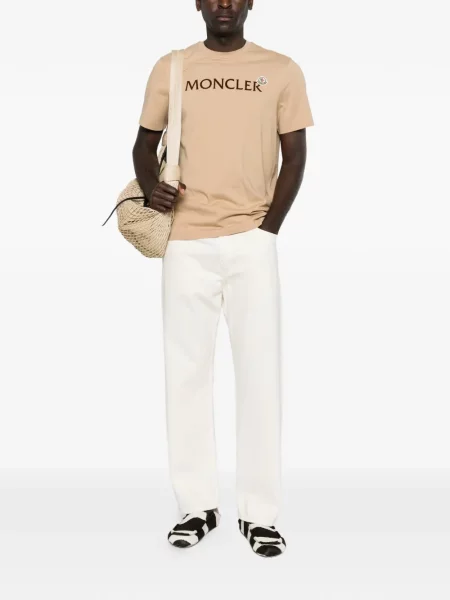Tricou Moncler cu autograf maro