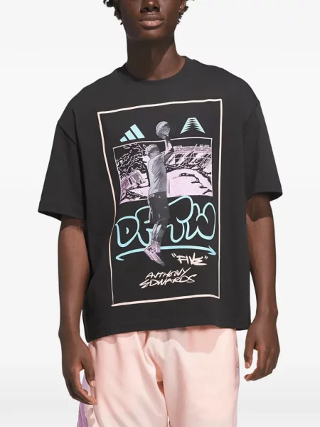 Dzianinowa koszulka Adidas do biegania żółta