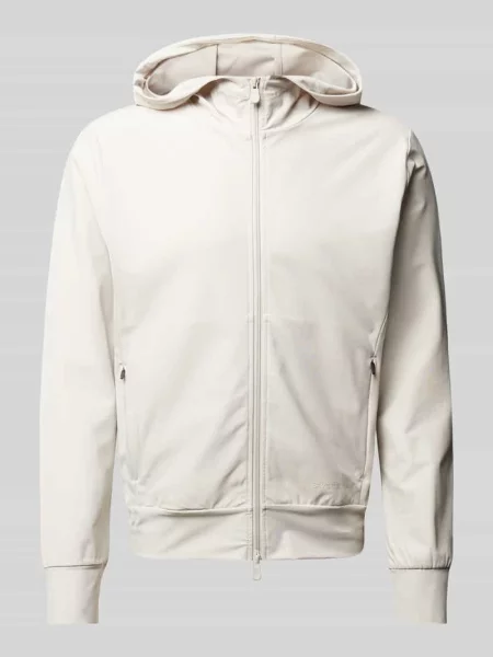 Bluza rozpinana z kapturem model ‘LUIZ’ Save The Duck beżowa