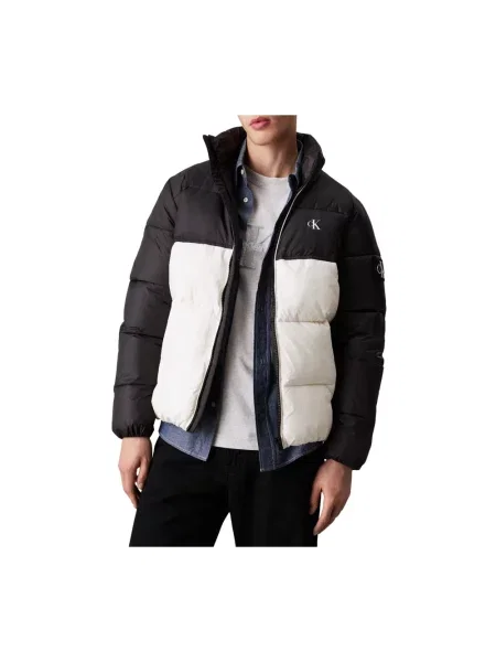 Kurtka jeansowa Calvin Klein z logo pikowana biała