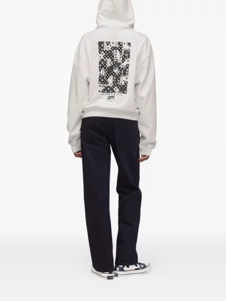 Hanorac cu glugă Marc Jacobs cu imagine alb