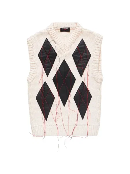 Vestă Dsquared2 tricotate cu model argyle