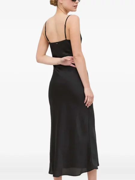 Gâtul glugii rochie Guess negru