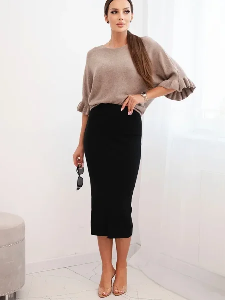 Fustă tip creion Kesi Włoski negru