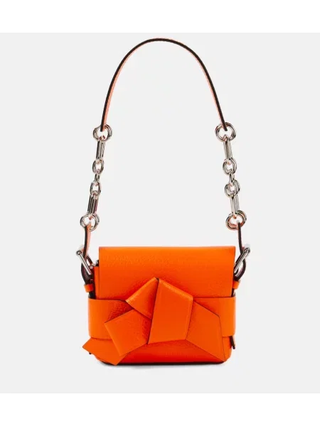 Geanta de piele Acne Studios din piele portocaliu