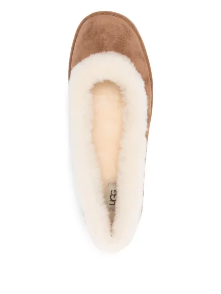 Balerini Ugg fără toc maro