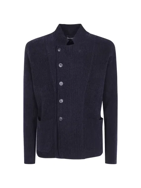 Geacă Emporio Armani tricotate negru