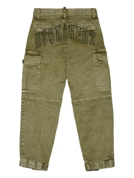 Dětské cargo kalhoty Dsquared2 zelené