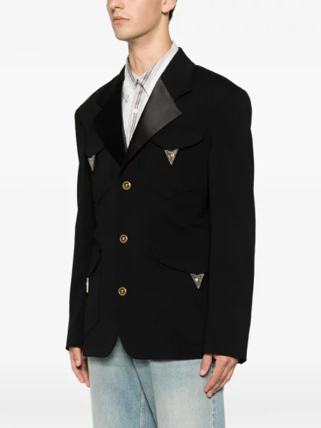 Lung sacou Versace negru