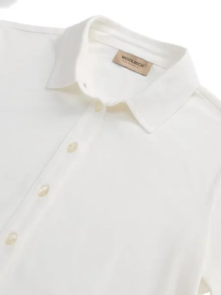 Tricou polo Woolrich cu imagine alb
