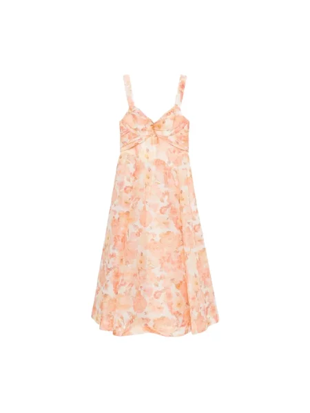 Sukienka midi Zimmermann drapowana do kolan garniturowa