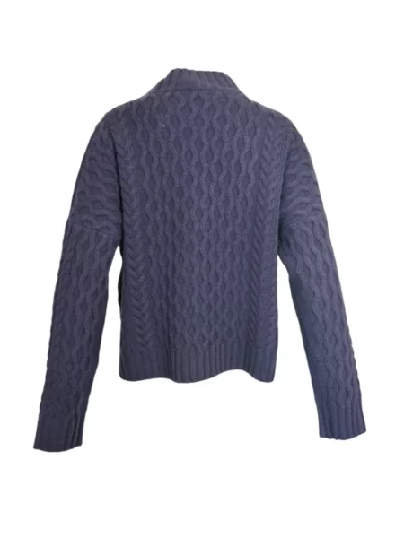 Sweter Weekend Max Mara wełniany z długim rękawem niebieski