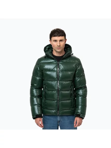 Geacă de iarnă pentru bărbați Pitbull Pepperwood Ribstop Padded Hooded black/green negru