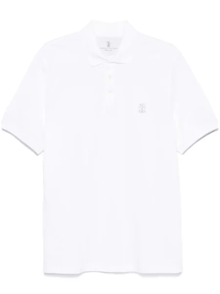 Polo Brunello Cucinelli cu imagine alb