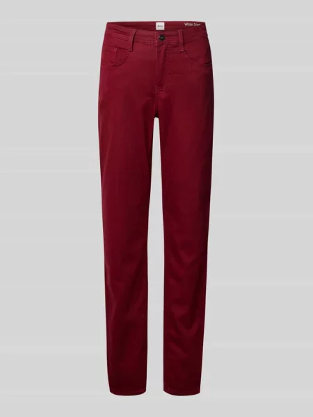 Jeansy o kroju slim fit z 5 model ‘STYLE.CAROLA’ Brax bordowe