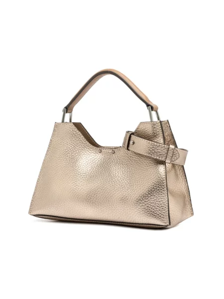 Torebka skórzana Gianni Chiarini żółta