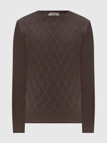 Джемпер з вовни і кашеміру у візерунок Canali коричневий
