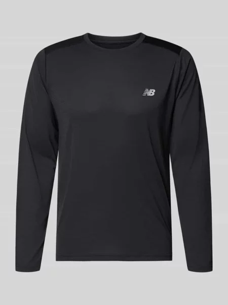 Koszulka funkcyjna z okrągłym dekoltem i logo New Balance czarna