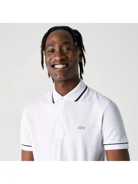 Классическое поло Lacoste белое