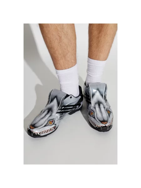 Sneakersy Y-3 skórzane szare