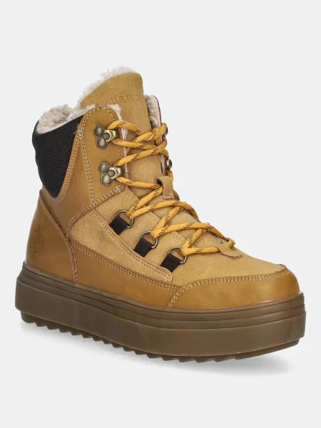 Боти U.S. Polo Assn. с равна подметка с изолация жълто