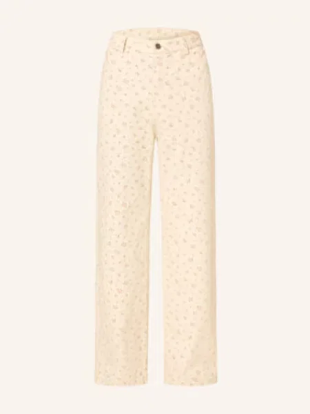 Neo Noir Jeansy Straight Semba weiss białe