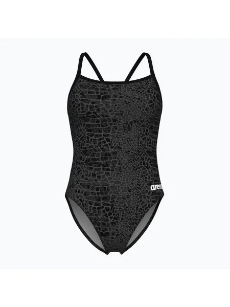 Costum de baie întreg pentru femei arena Snake Skin Challenge black/team black negru