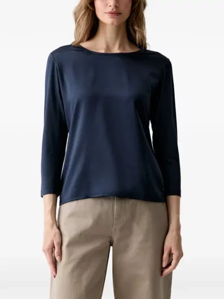 Tricou Joop! cu mâneci trei sferturi albastru